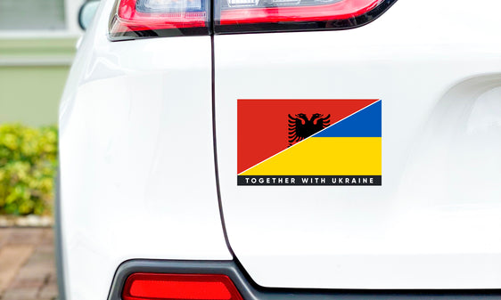 Наклейка на бампер Албанія/Україна