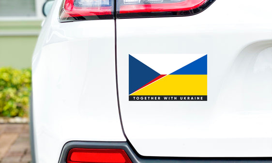 Наклейка на бампер Чеська Республіка/Україна
