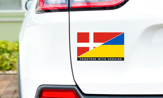 Наклейка на бампер Данія/Україна