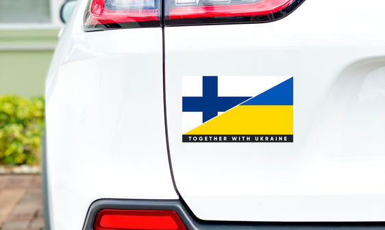 Наклейка на бампер Фінляндія/Україна