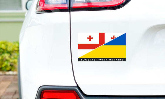 Наклейка на бампер Грузія/Україна