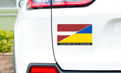 Наклейка на бампер Латвія/Україна