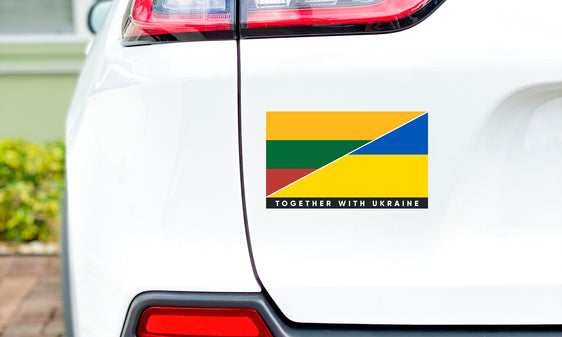 Наклейка на бампер Литва/Україна