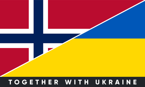 Наклейка на бампер Норвегія/Україна