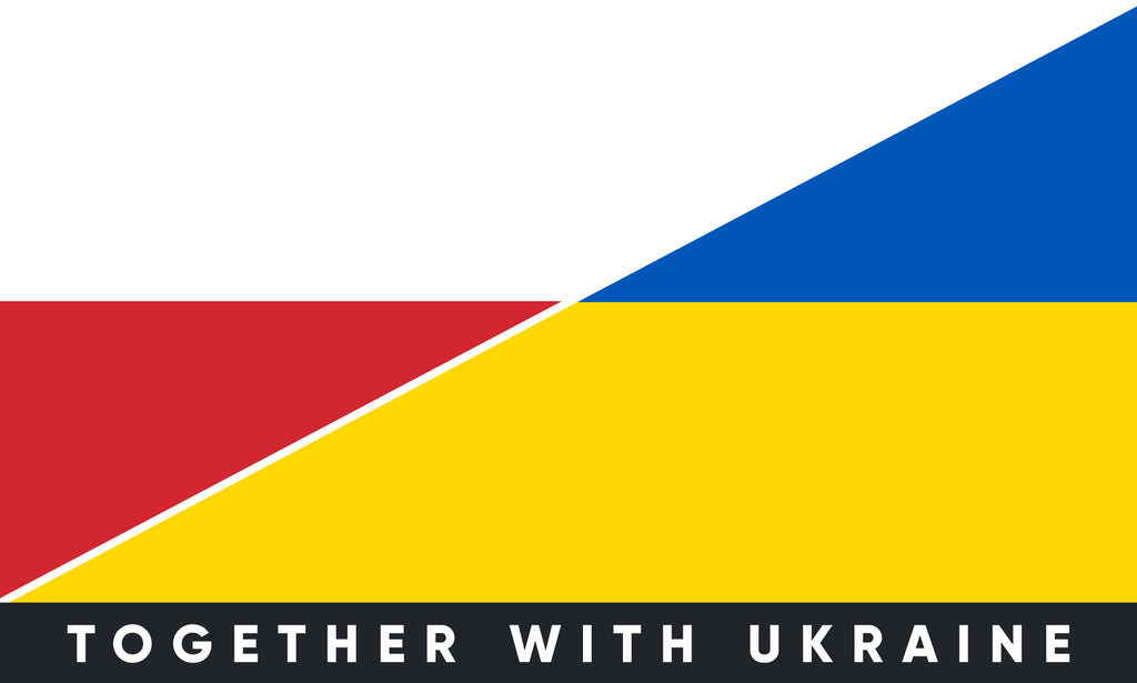 Наклейка на бампер Польща/Україна