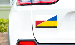 Наклейка на бампер Польща/Україна