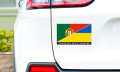 Наклейка на бампер Португалія/Україна