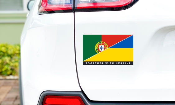 Наклейка на бампер Португалія/Україна