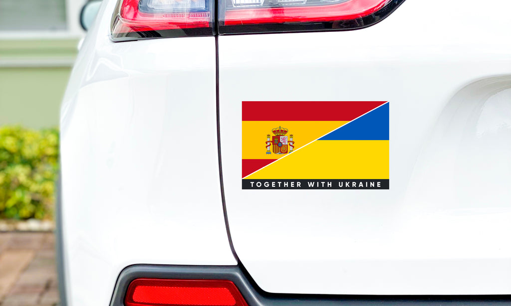 Наклейка на бампер Іспанія/Україна