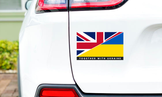Наклейка на бампер Великобританія/Україна