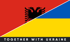 Наклейка на бампер Албанія/Україна