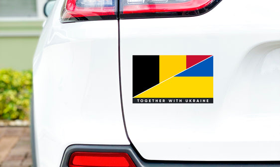 Belgium/Ukraine Bumper Sticker