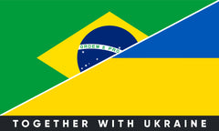Наклейка на бампер Бразилія/Україна
