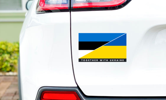 Наклейка на бампер Естонія/Україна