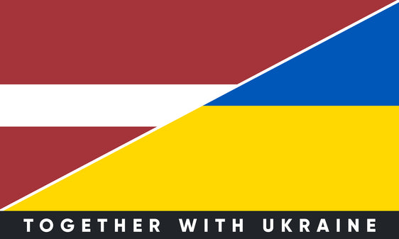 Наклейка на бампер Латвія/Україна