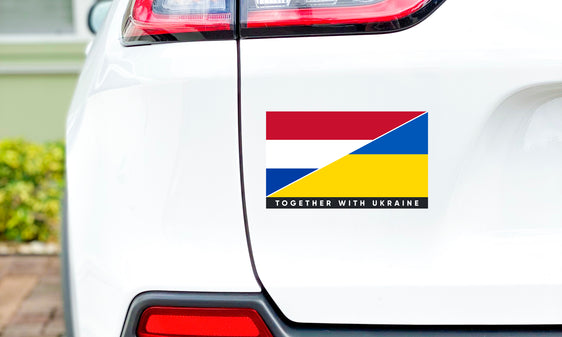 Наклейка на бампер Нідерланди/Україна