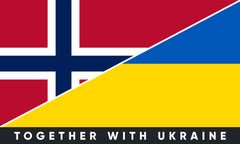 Наклейка на бампер Норвегія/Україна