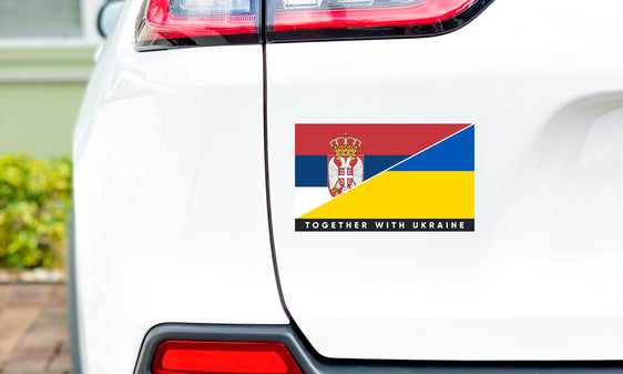 Наклейка на бампер Сербія/Україна