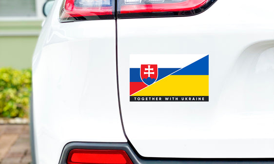 Наклейка на бампер Словаччина/Україна