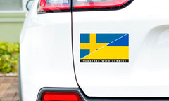 Наклейка на бампер Швеція/Україна