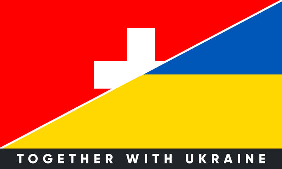 Наклейка на бампер «Швейцарія/Україна».