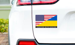 Наклейка на бампер США/Україна